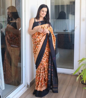 Pure Soft Linen Digital Print Saree