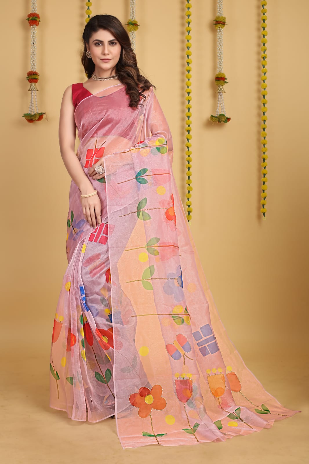 Beautiful Designer Pure Organza Digital Print Saree