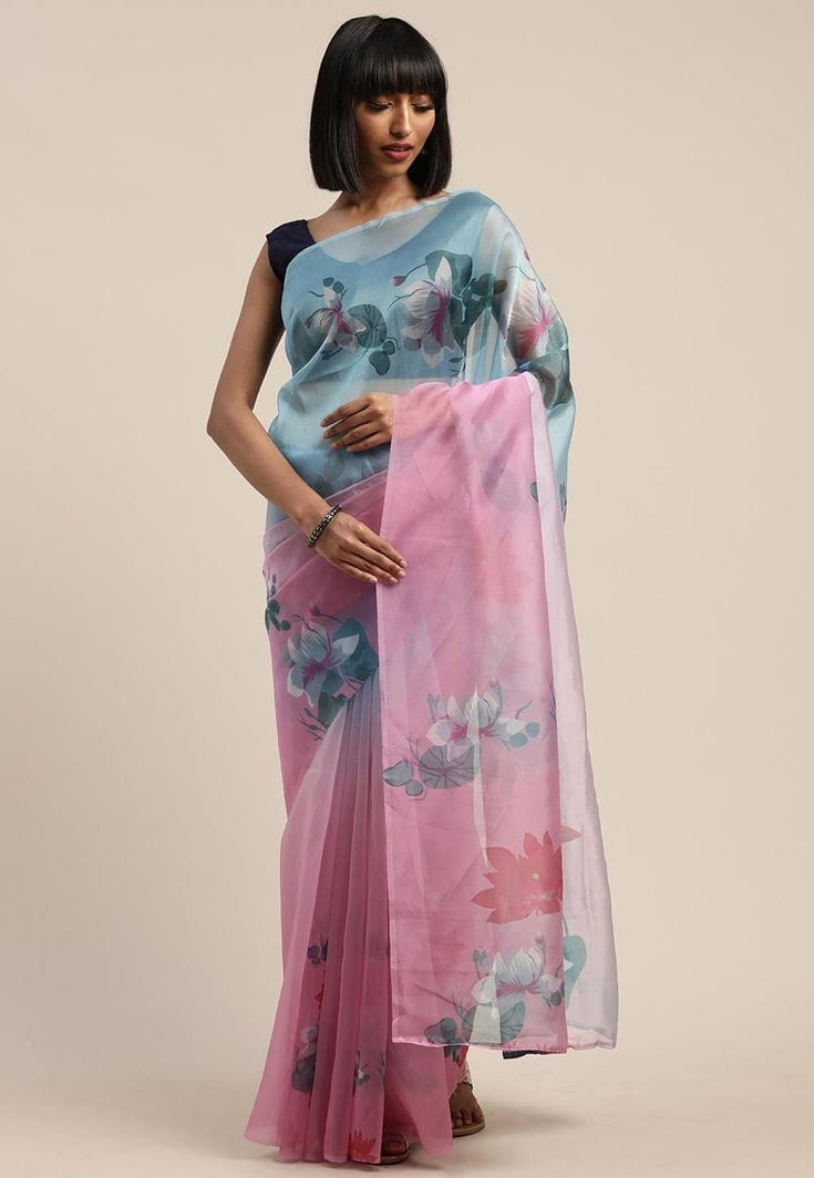 Beautiful Designer Soft Organza Digital Print Saree