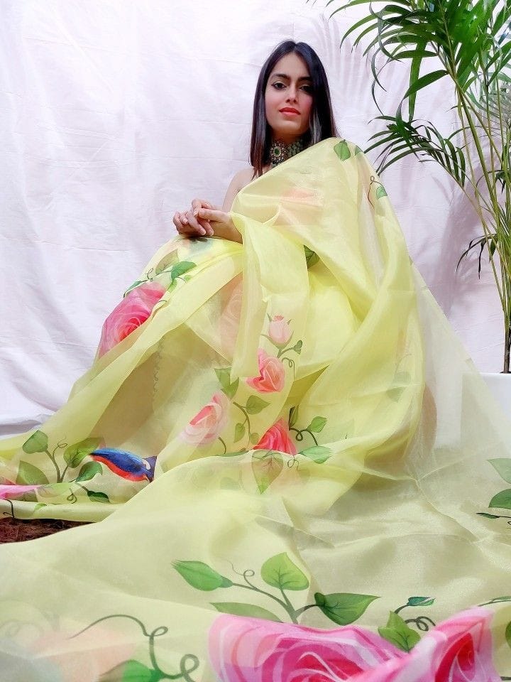 Beautiful Designer Soft Organza Digital Print Saree