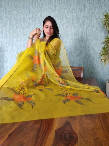 Beautiful Designer Soft Organza Digital Print Saree