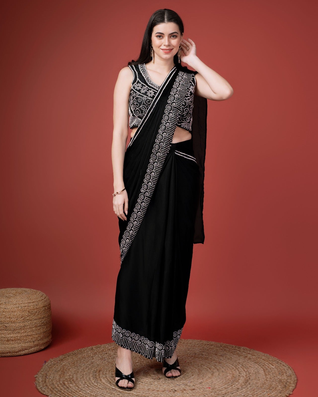 Beautiful Designer Party Wear Ready to Wear Saree