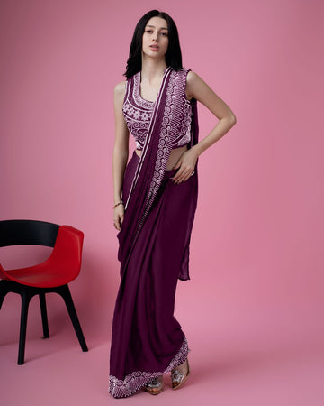 Beautiful Designer Party Wear Ready to Wear Saree