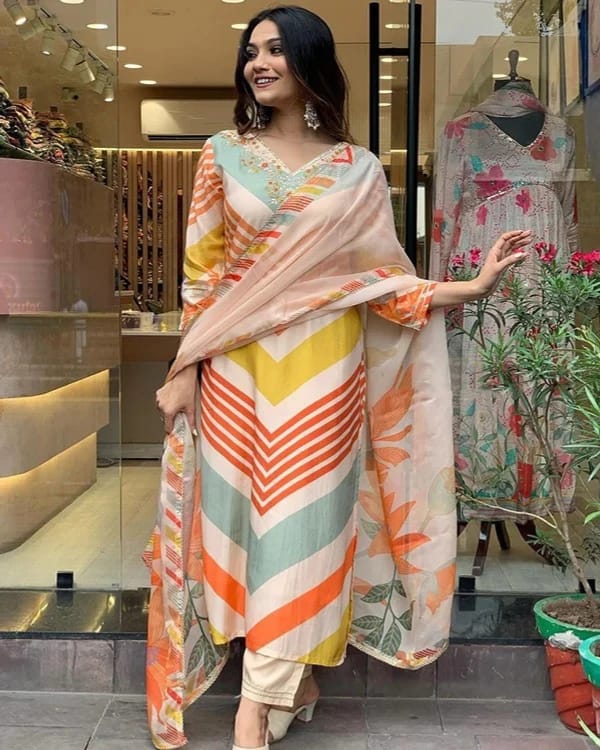 Beautiful Designer Soft Mehera Chinon Salwar Suit