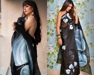 Beautiful Designer Soft Organza Saree Digital Print Saree