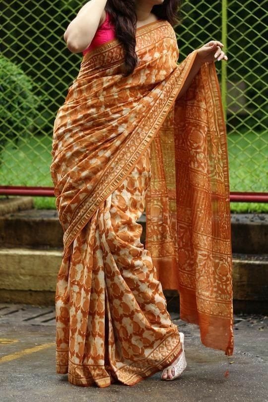 Beautiful Designer Original Linen Saree Digital Print Saree