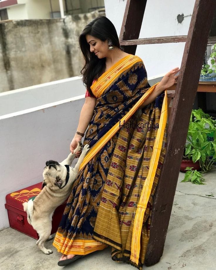 Beautiful Designer Original Linen Saree Digital Print Saree