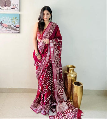 Party Wear Linen Saree