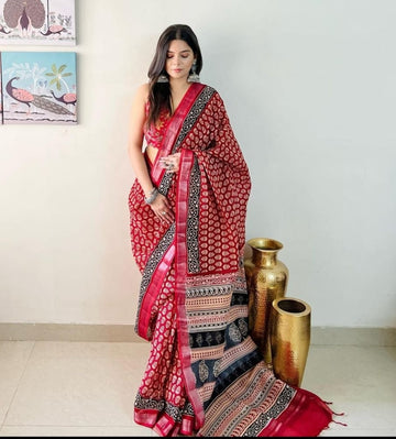 Party Wear Linen Saree