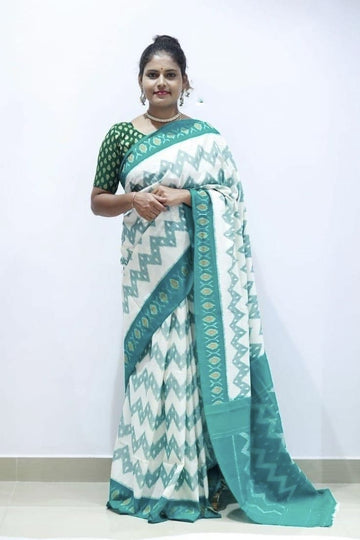 Beautiful Designer Soft Linen Saree Digital Print Saree