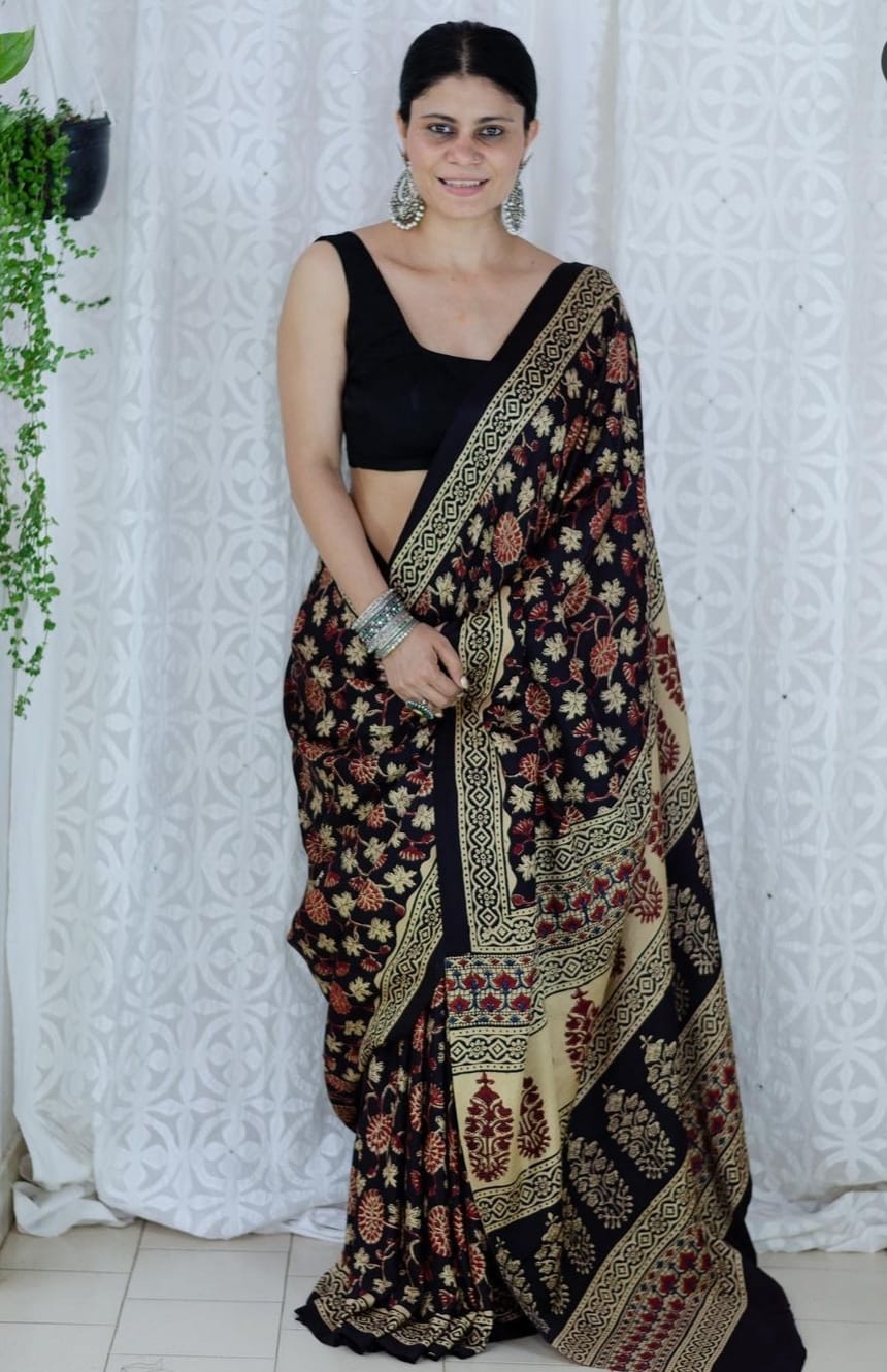 Beautiful Designer Original Cotton Saree With Digital Print