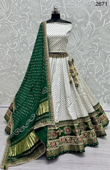 Beautiful Designer Traditional Heavy Bandhej Lehenga Choli