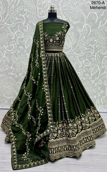 Beautiful Designer Traditional Heavy Satin Lehenga Choli