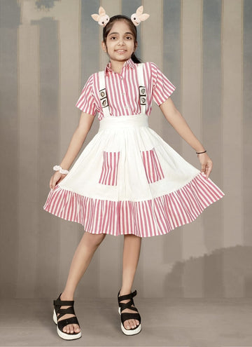 Beautiful Designer Kid's Suri Western Wear Dungree Frock