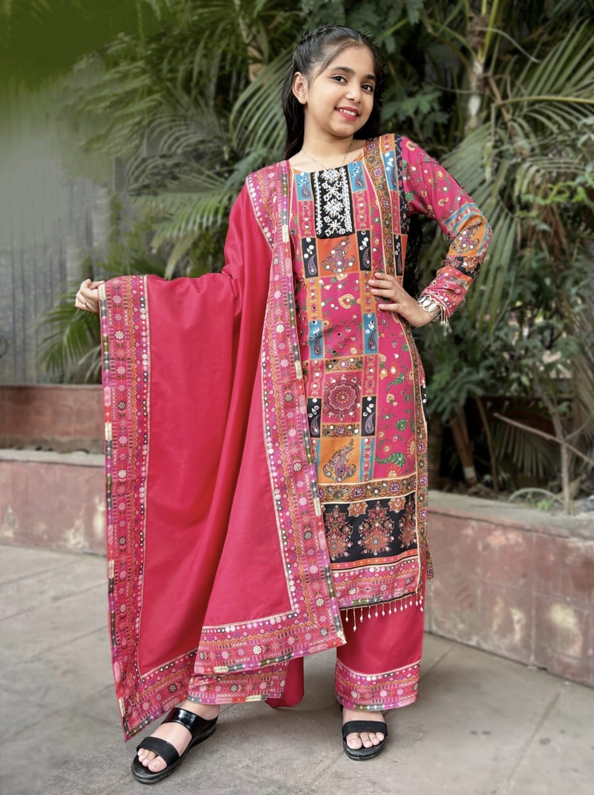 Beautiful Designer Kid s Tuhi Punjabi style Sharara Suit