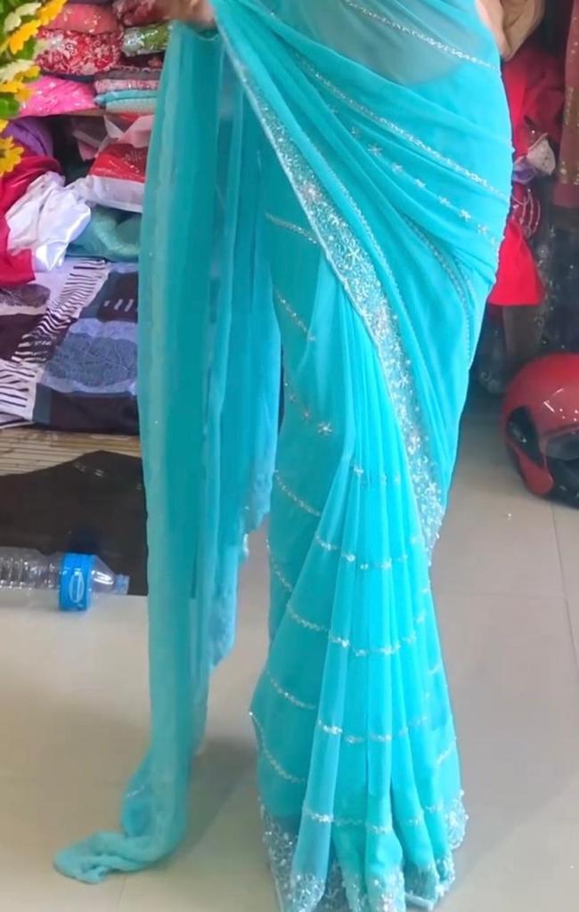 Georgette Sequence Saree