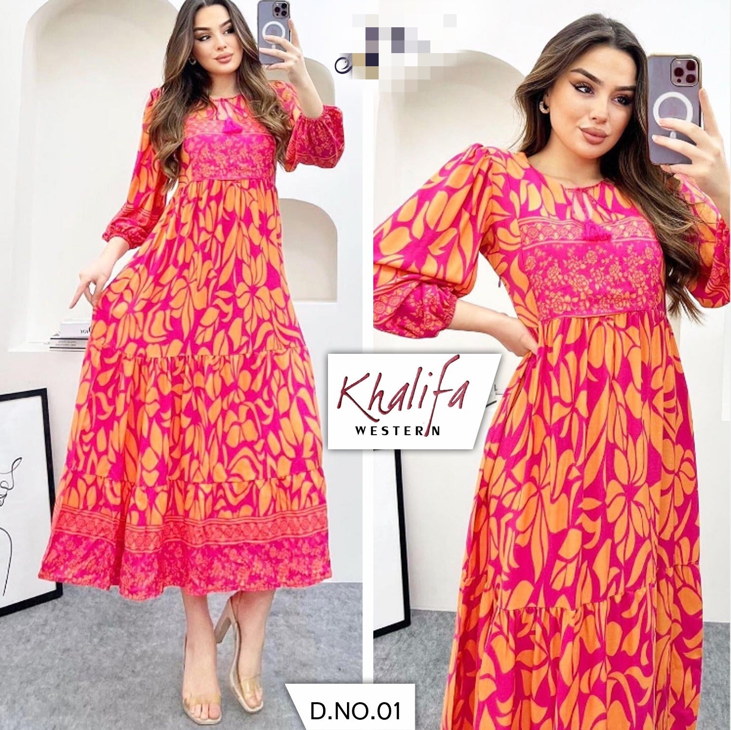 Beautiful Designer Western Wear Khalifa Frock