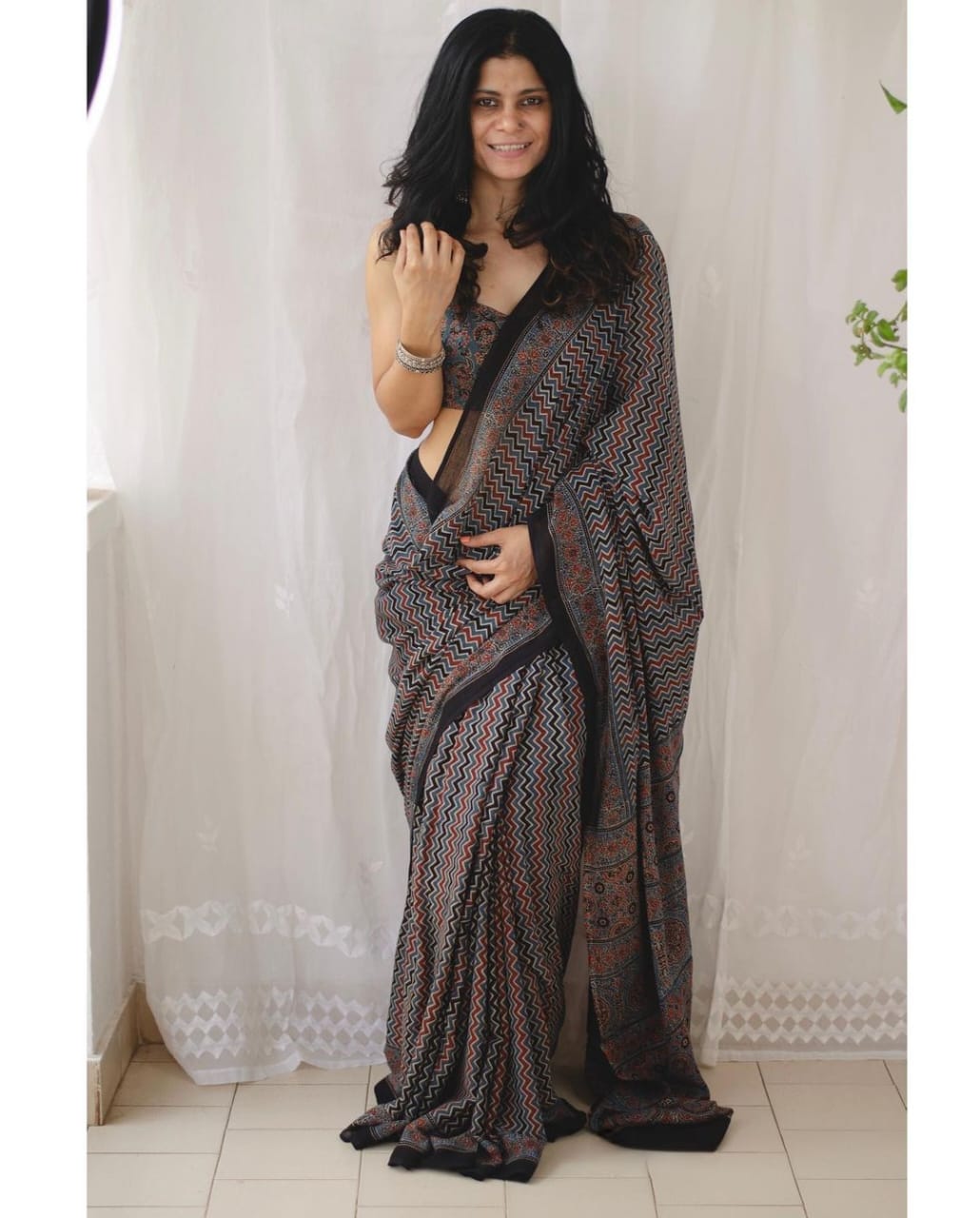 Beautiful Designer Soft Linen Cotton Saree Digital Print Saree