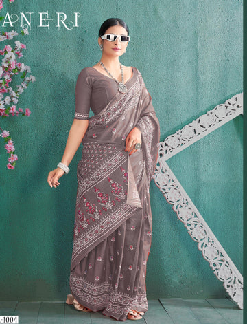 Beautiful Designer Aneri Soft Pure Cotton Saree