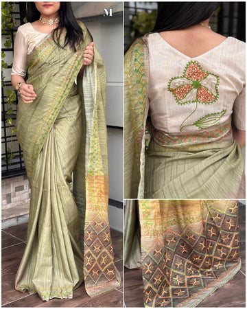 Beautiful Designer Summer Digital Ajrakh Print Air Silk Saree