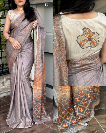 Beautiful Designer Summer Digital Ajrakh Print Air Silk Saree