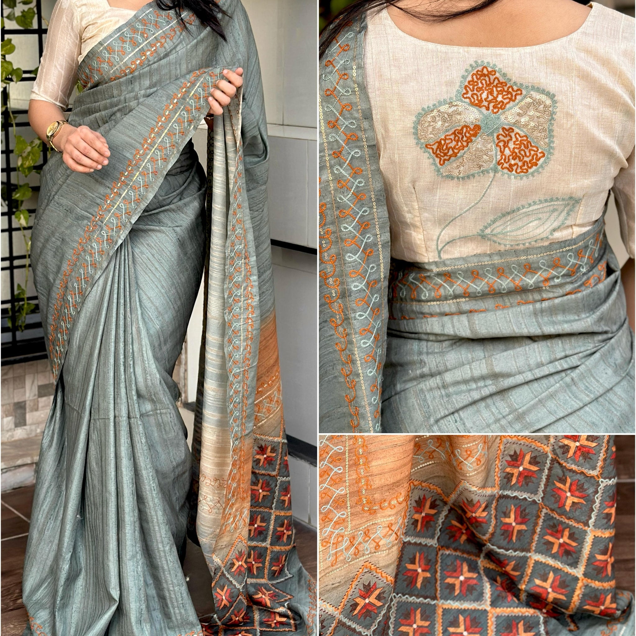 Beautiful Designer Summer Digital Ajrakh Print Air Silk Saree