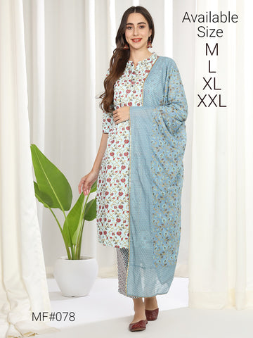 Beautiful Designer Premium Printed Cotton Salwar Suit