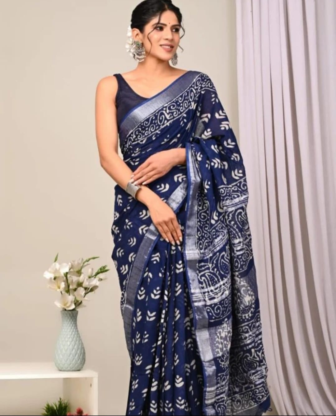 Linen Saree