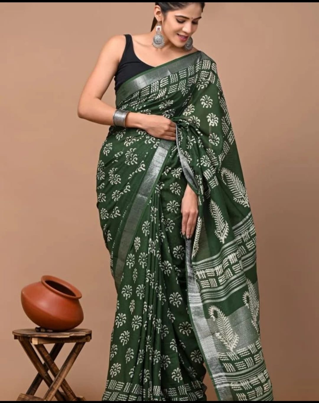 Linen Saree