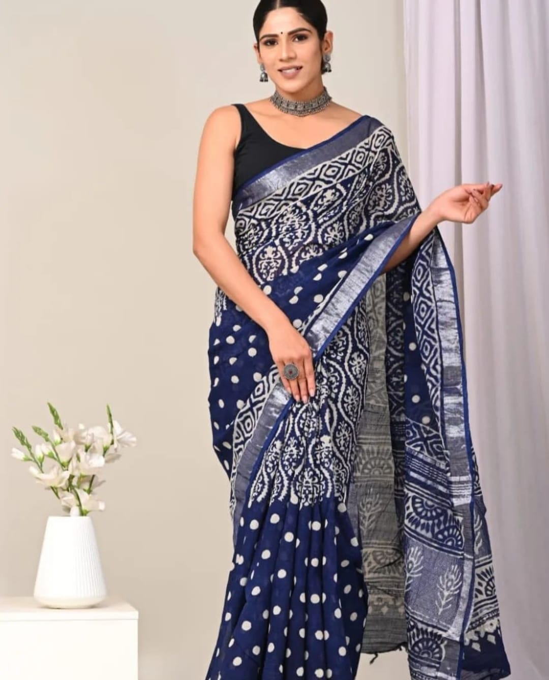 Linen Saree