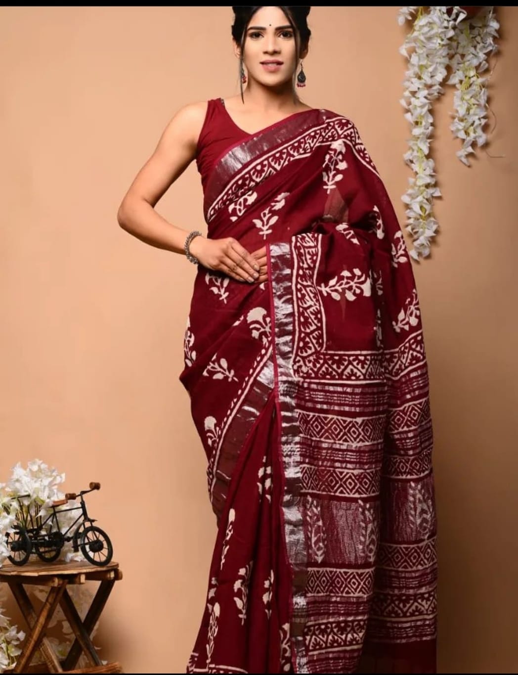 Linen Saree