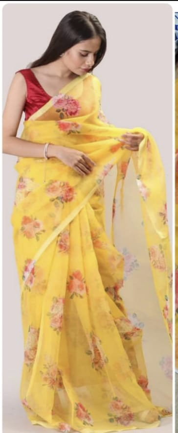 Beautiful Designer Summer Special Pure Organza silk Saree