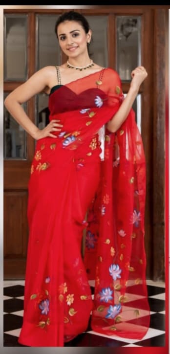 Beautiful Designer Summer Special Pure Organza silk Saree