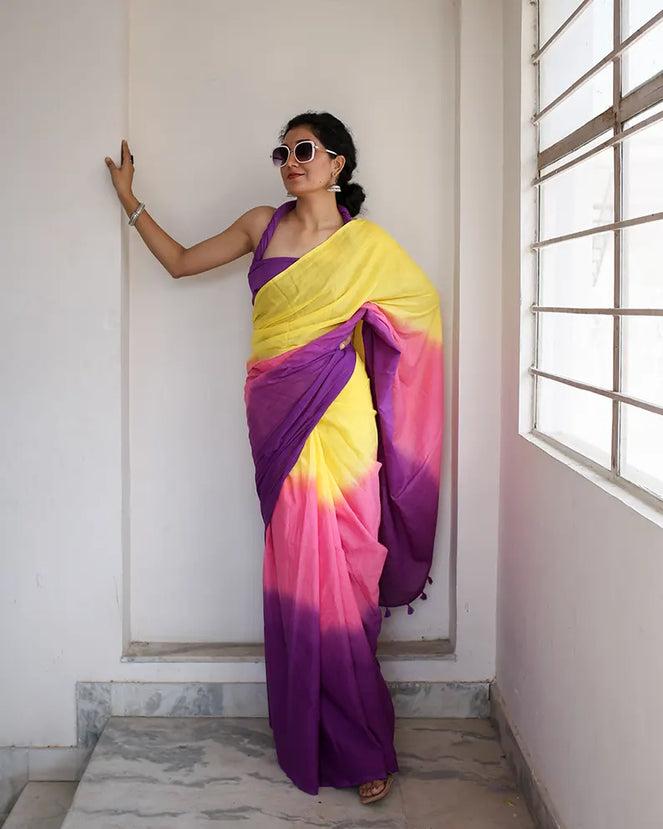 Beautiful Designer Soft Linen Saree Digital Print Saree