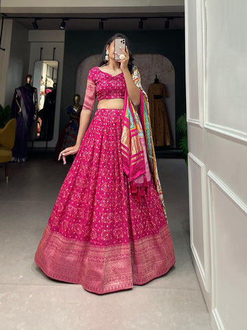 Gajji Silk Lehenga Choli