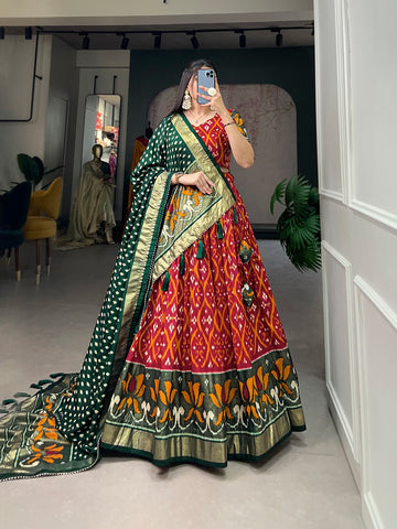 Beautiful Designer Soft Tussar Silk Lehenga Choli