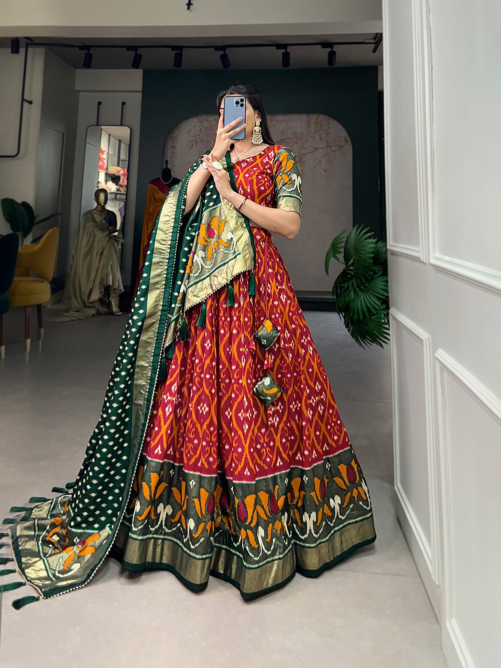 Beautiful Designer Soft Tussar Silk Lehenga Choli