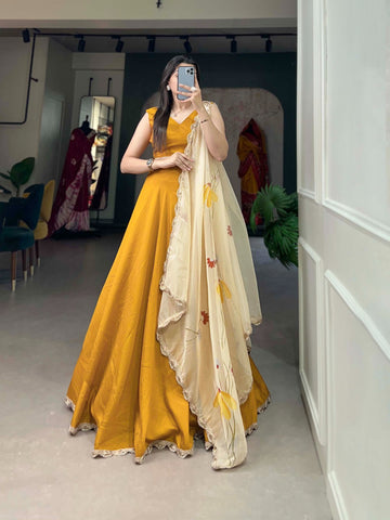 Beautiful Designer Party Wear Viscose Lehenga Choli