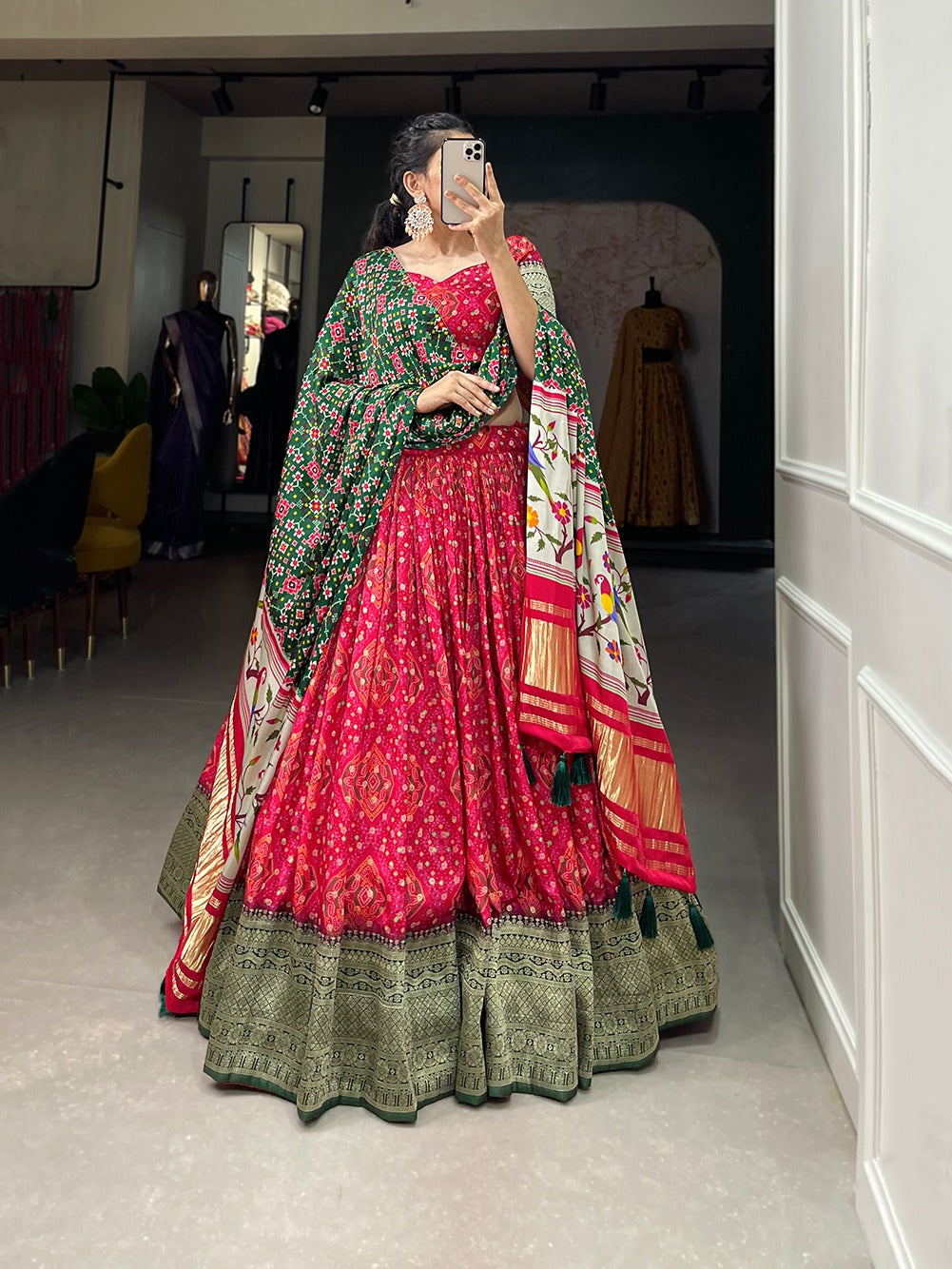 Gajji Silk Lehenga Choli