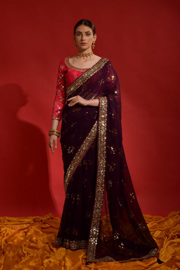 Beautiful Designer Heavy Georgette With Sequence Saree