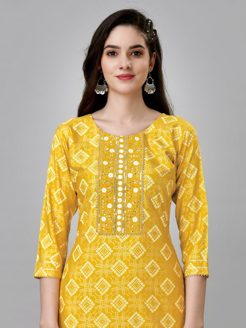 Beautiful Designer Pure Cotton Full Stiched Kurti Pant with Dupatta