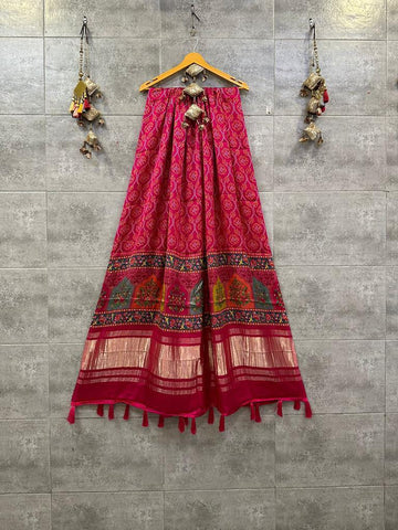 Beautiful Designer Pure Modal Silk Digital Print Dupatta