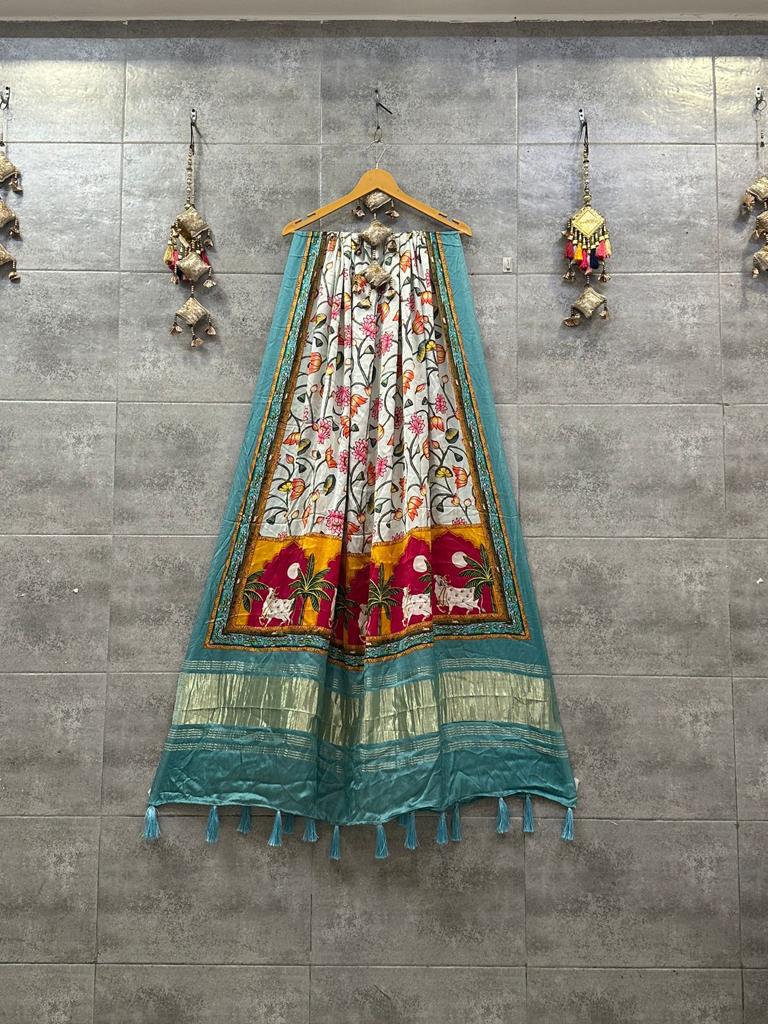 Beautiful Designer Pure Modal Silk Digital Print Dupatta