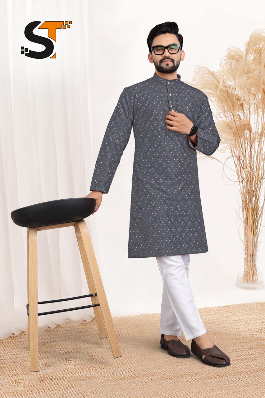 Beautiful Designer Pure Cotton Festival Kurta Pyjama