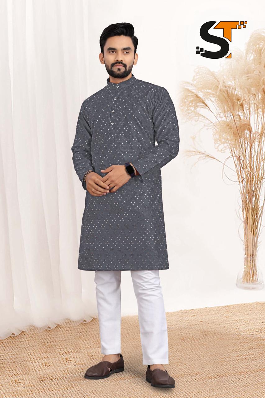 Beautiful Designer Pure Cotton Festival Kurta Pyjama