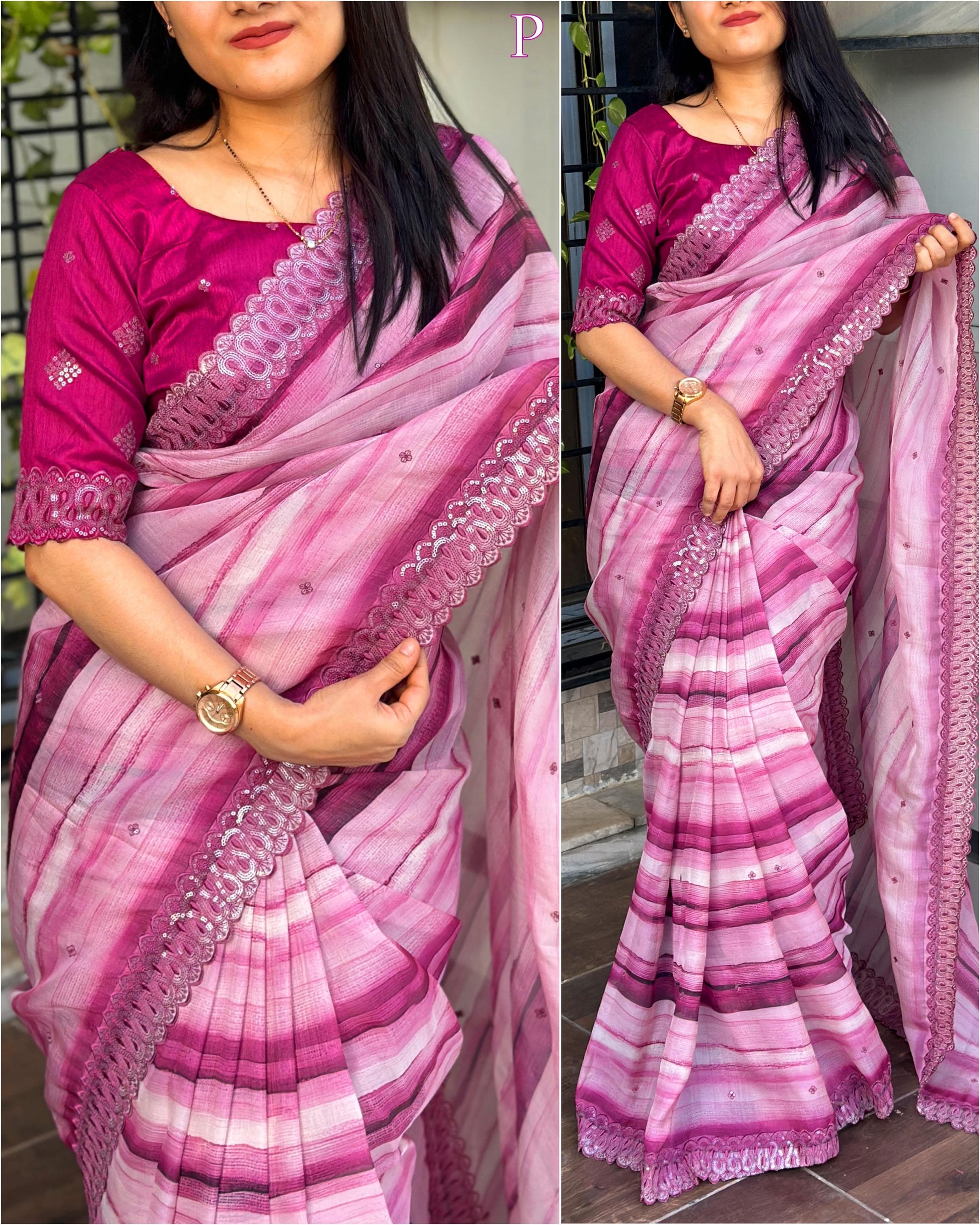 Satin Saree