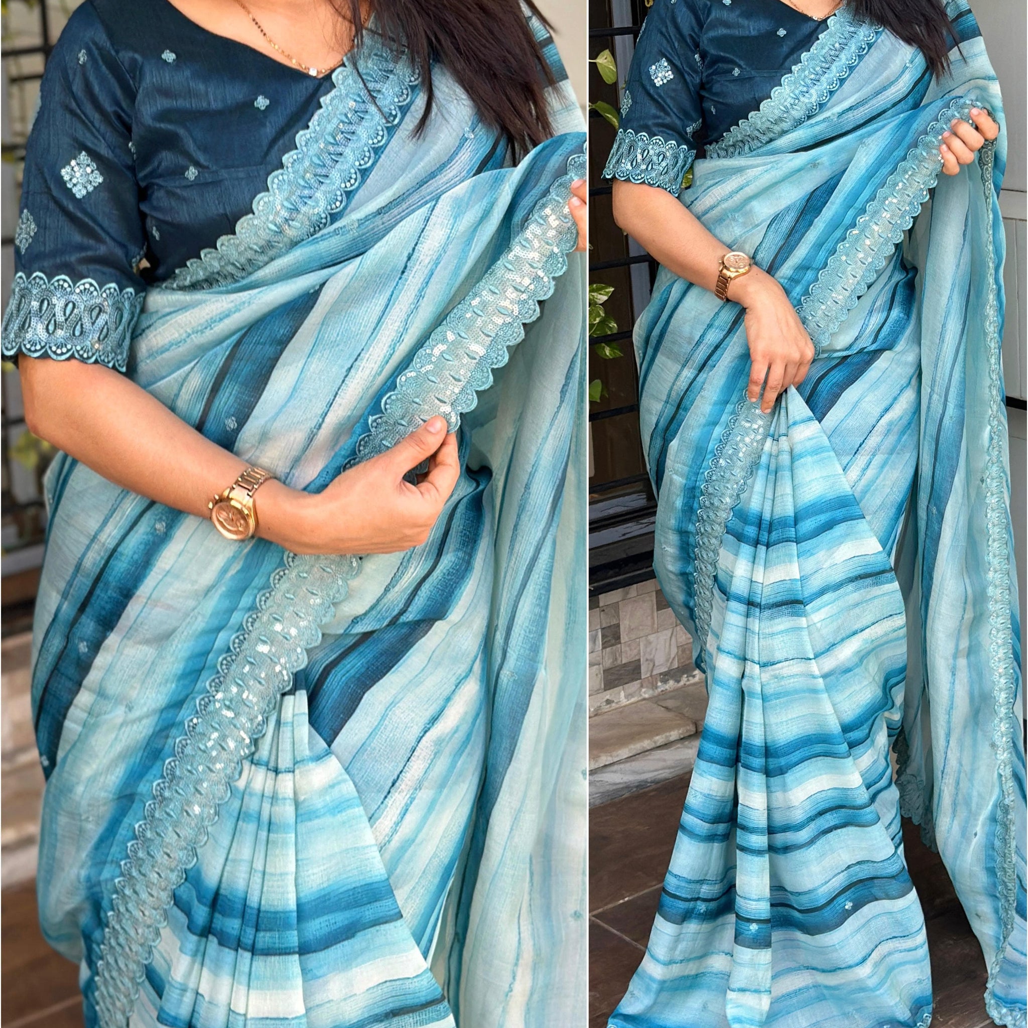 Satin Saree