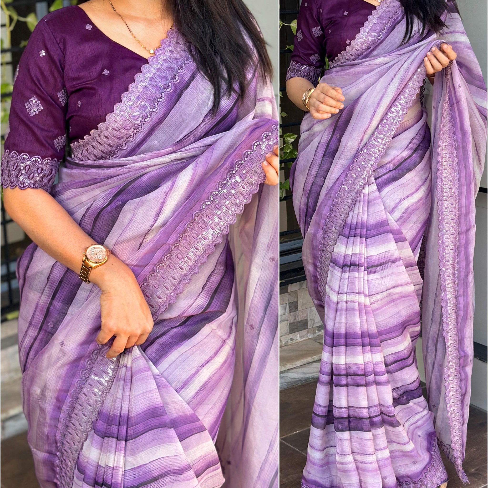 Satin Saree