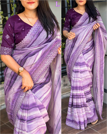 Satin Saree