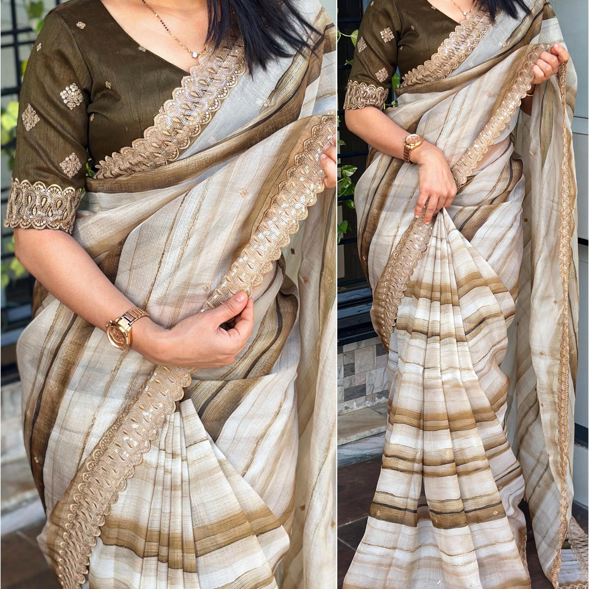 Satin Saree